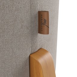 Puff Elegance:couro Nature / Linho Bege - 4