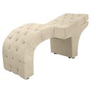 Ver imagem 3 de Maca Reclinável com Capitonê Veludo: Bege Claro