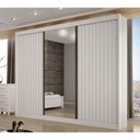 Ver imagem 1 de Guarda Roupa Casal Prime 3 Portas de Correr 6 Gavetas MDF com Espelho Branco Arbo Design