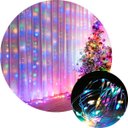 Ver imagem 1 de Pisca Cortina Natal 240 Lâmpadas Leds Colorido 3x2m 110-220v