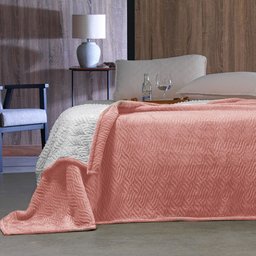 Cobertor Sherpa Glamour Casal Dupla Face Rosa 1,80x2,20 - 1