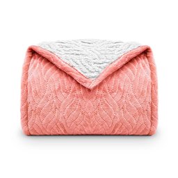 Cobertor Sherpa Glamour Casal Dupla Face Rosa 1,80x2,20 - 2