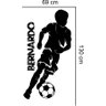 Adesivo de Parede Jogador de Futebol Mod03:69 X 130 Cm - 2