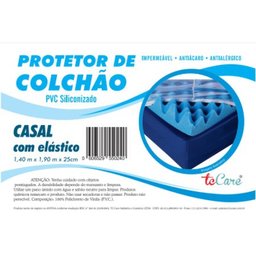 Kit Capa Protetor de Colchão Casal com Elástico Pvc + 2 Capas de Travesseiro Pvc - 6