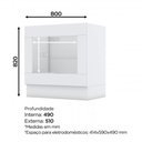 Ver mais imagens de Balcão Forno Embutir Americana Henn 80 Cm com Tampo para Cooktop Henn 80 Cm