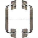 Ver imagem 1 de Puxador Duplo Rustico Colonial Porta Pivotante ou de Correr 140mm Cromado M411-cro