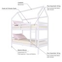 Ver imagem 4 de Beliche Casinha Solteiro Slim Rb Madeira Maciça Branco Housin