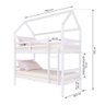 Beliche Casinha Solteiro Slim Rb Madeira Maciça Branco Housin - 3