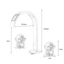 Ver imagem 4 de Torneira Misturador Lavabo Banheiro Duplo Comando Prateada