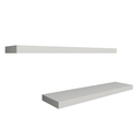 Ver imagem 2 de Kit 2 Prateleiras Retas Decorativas com Suporte Invisível Mdf 60x15 Plancasa:branco Tx