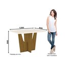 Ver imagem 5 de Mesa De Jantar 120 Cm Vértice Henn Nature Com Off White