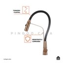 Ver imagem 3 de Torneira para Cozinha Gourmet Misturador Monocomando Turiaçu Pingoo.casa - Dourado Rose