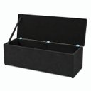 Ver imagem 3 de Calçadeira Recamier Baú 138cm para Cama Casal Toquío Vilajo:Suede Preto