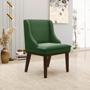 Ver imagem 6 de Kit 04 Cadeiras de Jantar Liz Suede Base Fixa Madeira Tabaco - D’Rossi - Verde