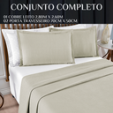 Ver imagem 6 de Cobreleito King Size 100% Algodão Lisboa 03 Pçs Super Elegante Charm:caqui