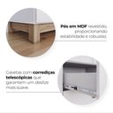 Ver imagem 7 de Quarto de Bebê Completo Aconchego 5 Portas 6 Gavetas com Vidro Branco/jequitibá - Henn