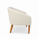 Ver imagem 6 de Poltrona Sala Decorativa Kit 2 Stella Pé Madeira Trapézio Castanho Veludo D03 - D’Rossi