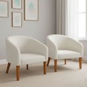 Ver imagem 1 de Poltrona Sala Decorativa Kit 2 Stella Pé Madeira Trapézio Castanho Veludo D03 - D’Rossi