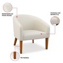 Ver imagem 3 de Poltrona Sala Decorativa Kit 2 Stella Pé Madeira Trapézio Castanho Veludo D03 - D’Rossi