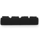 Ver mais imagens de Sofá 5 Lugares com Chaise Direito Sala Living 388cm Arlo F04 Veludo Preto Tc-12011 - Lyam Decor