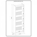 Ver imagem 4 de Estante para Livros 2 Portas 4 Prateleiras Office