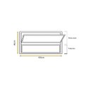 Ver imagem 5 de Vitro Basculante 40x100 Alumínio Branco Vidro Liso