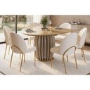 Ver imagem 1 de Mesa Sala Jantar Tokyo + 6 Cadeiras Lizy Off White DJ Móveis