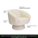 Ver mais imagens de Poltrona Decorativa Liz Base Fixa Bouclê Off White - Nexta Casa