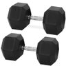Halter Dumbell Sextavado Ahead Sports As2102 12,5kg - Cor: Preto, Tamanho: Único - 2