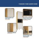 Ver imagem 3 de Paneleiro Torre Quente Nobre 4 Portas 100% MDF 73cm Cinamomo Off White Valdemóveis