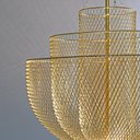 Ver imagem 2 de Pendente LED Ø45cm Dourado 3000K 8W Tela Aramado PD2060