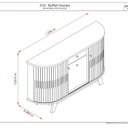 Ver imagem 5 de Conjunto Buffet e Cristaleira Porta Curva Pés Palito LED Cumaru/Opala Monza e Marina