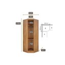Ver imagem 5 de Quarto Casal Modulado Rizon 4 Peças (1 Closet + 2 Guarda Roupas + 1 Complemento) Qc215 Freijo