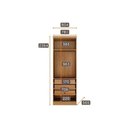 Ver imagem 4 de Quarto Casal Modulado Rizon 4 Peças (1 Closet + 2 Guarda Roupas + 1 Complemento) Qc215 Freijo