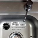 Ver imagem 4 de Cuba Pia Dupla 78x43 Cozinha Gourmet Cor Preta Inox Acessórios Tubrax