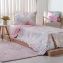 Ver imagem 1 de Kit Cobre Leito Rolinho Solteiro + Porta Travesseiro Toque Macio Princesas