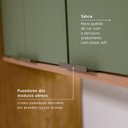 Ver mais imagens de Cozinha Modulada 100%MDF 4 Peças Torre Quente e Balcão sem Tampo Yescasa Freijó/Verde Sálvia Princess