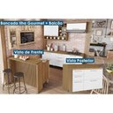 Ver imagem 5 de Bancada Ilha Cozinha Burguesa C/ 2 Portas e 3 Gavetas 120cm Freijó/branco - Nesher