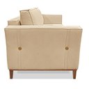 Ver imagem 3 de Kit 2 Poltronas e Sofá Living 2 Lugares 1,90m Vega Linho Pés Castanho - Pallazio Dourado