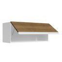 Ver mais imagens de Armário de Cozinha Aéreo 80 cm 1 Porta Suspensa Branco/Rustic Glamy Madesa