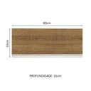 Ver imagem 3 de Armário de Cozinha Aéreo 80 cm 1 Porta Suspensa Branco/Rustic Glamy Madesa