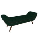 Ver imagem 1 de Puff Recamier Calçadeira 195cm Pés Palito Madeira Vêneto P02 Veludo Verde Musgo - Mpozenato