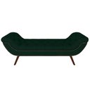 Ver imagem 3 de Puff Recamier Calçadeira 195cm Pés Palito Madeira Vêneto P02 Veludo Verde Musgo - Mpozenato