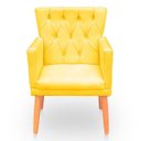 Ver imagem 4 de Kit com 2 Poltronas com Capitonê Clássica Confortável para Sala e Quarto Ana Suede