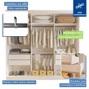 Ver imagem 4 de Guarda-roupa Casal 3 Portas de Correr 4 Gavetas e 3 Espelhos Barcelona - Branco