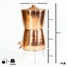Purificador de Água em Cobre Puro Artesanal Filtro Ayurveda - 2