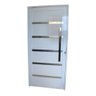 Porta Pivotante de Aluminio Branco Frisada 2,10 (a) X 1,20 (l) Linha 30 Completa - 1