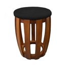 Ver imagem 1 de Puff Garden Suede Preto - Dominic Decor