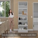 Ver imagem 5 de Kit Balcão + Cristaleira 70cm Branco Glamy Madesa 01
