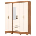 Ver imagem 1 de Guarda Roupa Casal 6 Portas 3 Gavetas 163 Cm B23 Nature Off White Briz